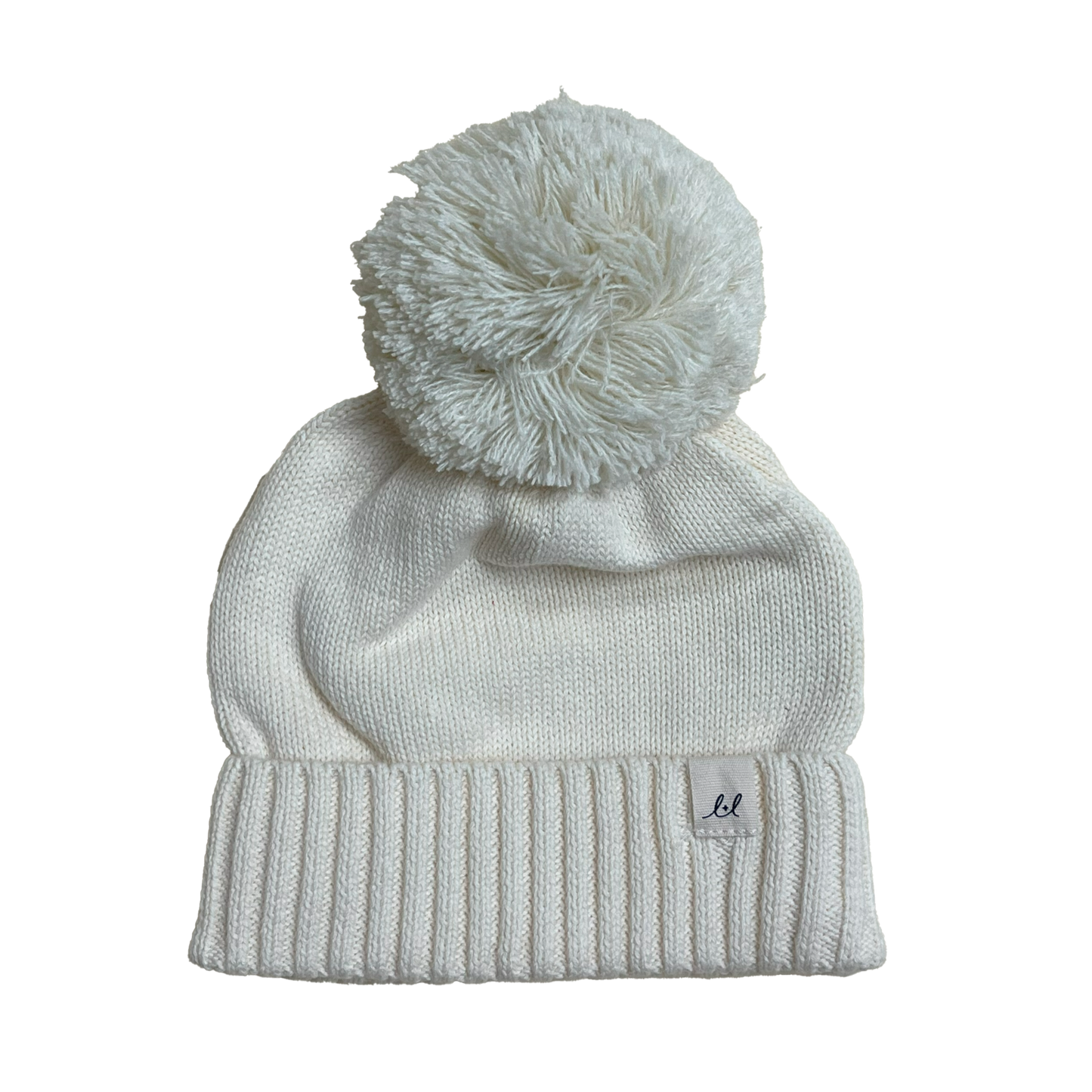 Organic Cotton Baby Pom Beanie – Cream