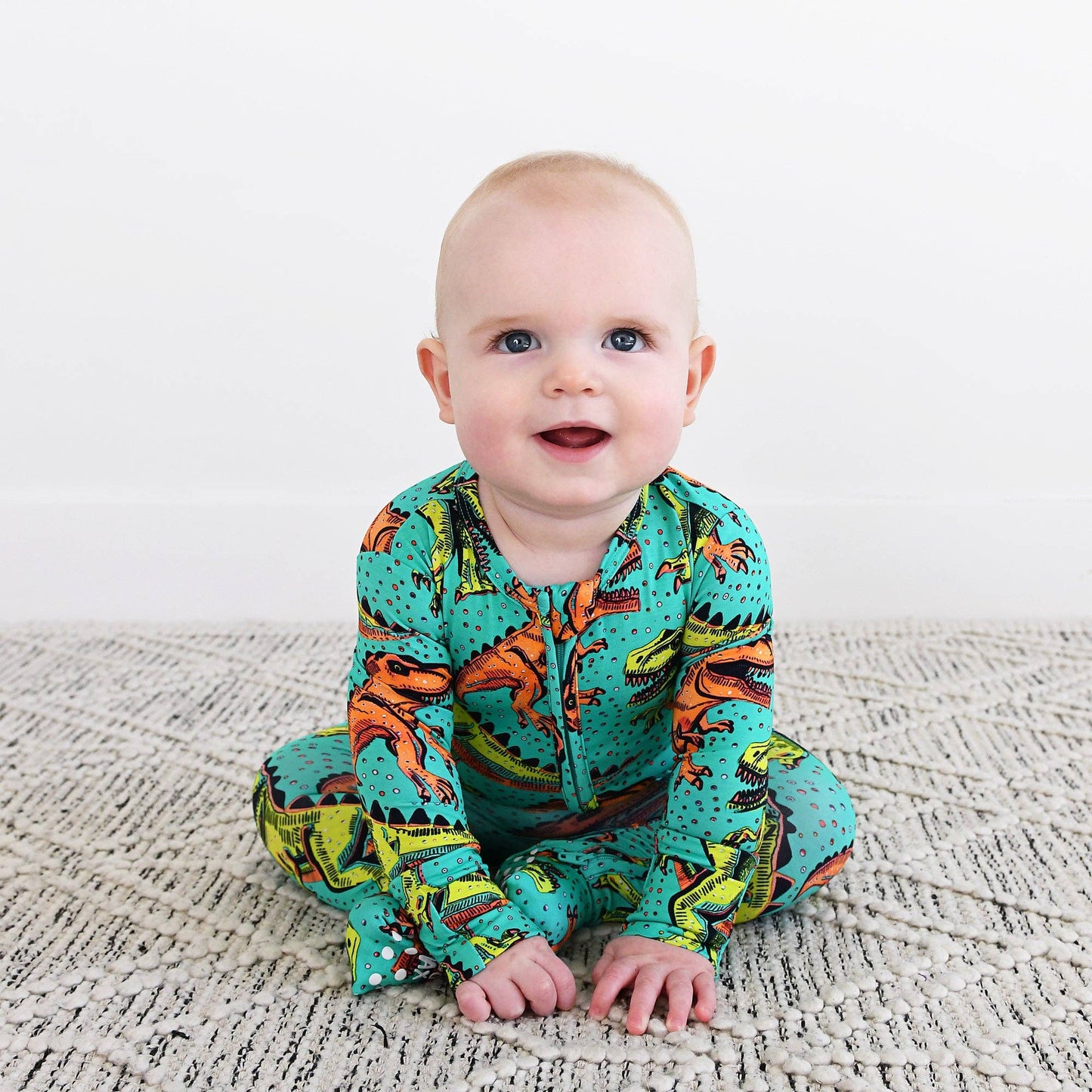 Drew Dino ZIP Bamboo Sleepies Little Baby Two Way Zip: 6-12m