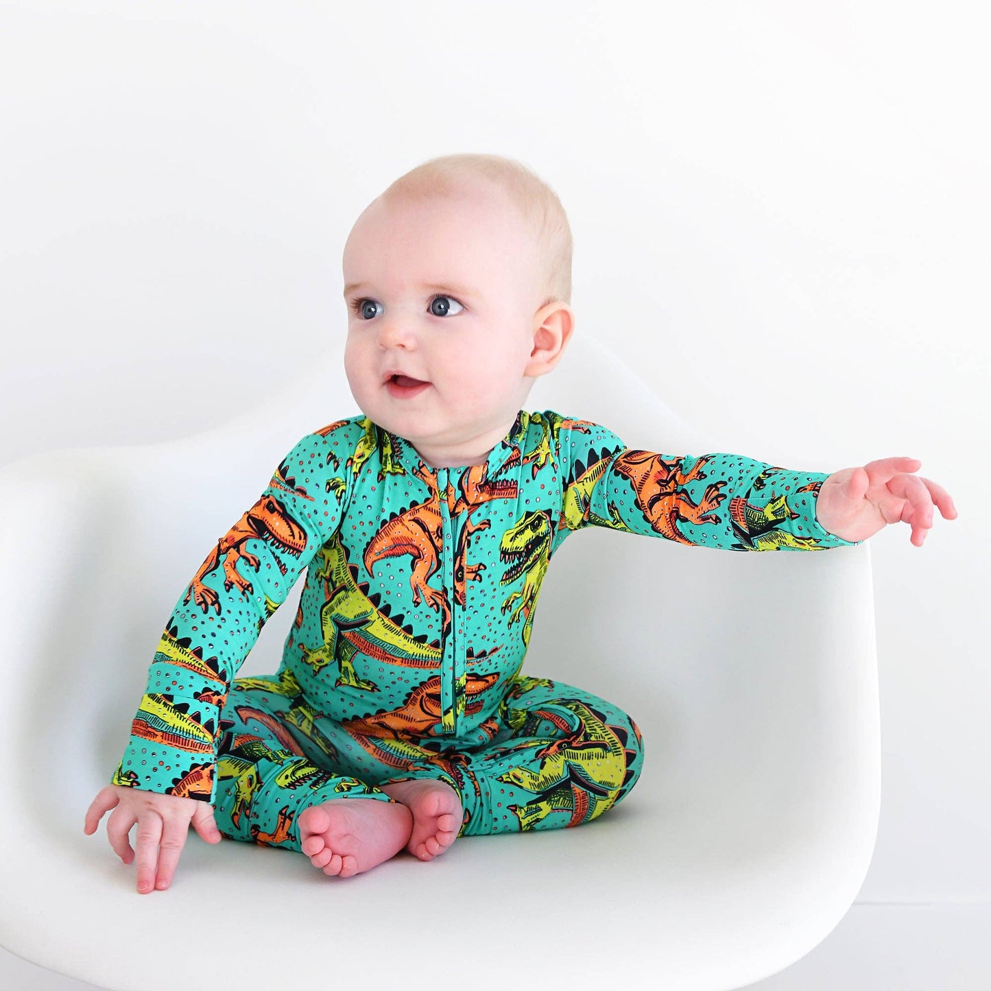 Drew Dino ZIP Bamboo Sleepies Little Baby Two Way Zip: 6-12m