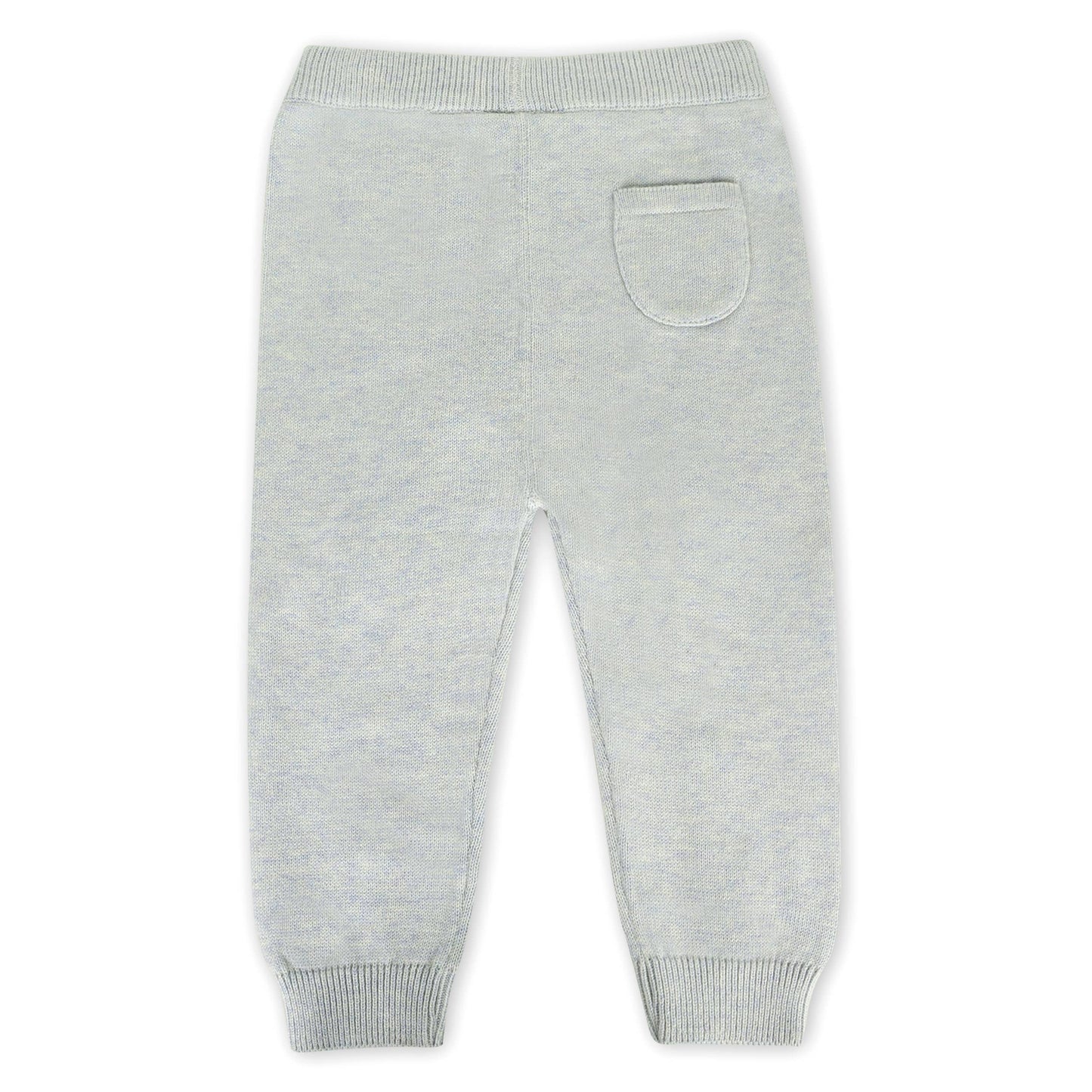 Sweater Knit Baby Legging Pants with Back Pocket – 100% Organic Cotton in Heather Grey