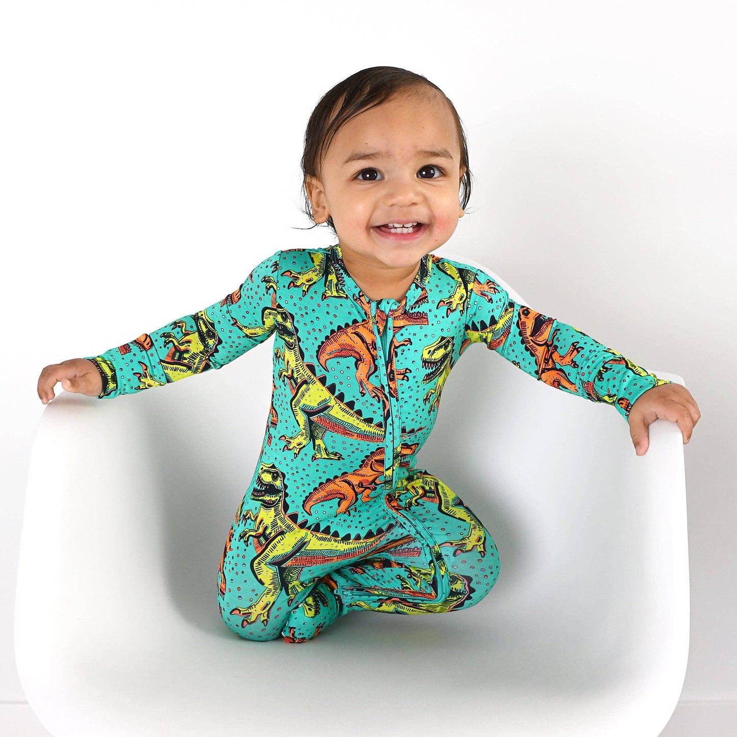 Drew Dino ZIP Bamboo Sleepies Little Baby Two Way Zip: 6-12m