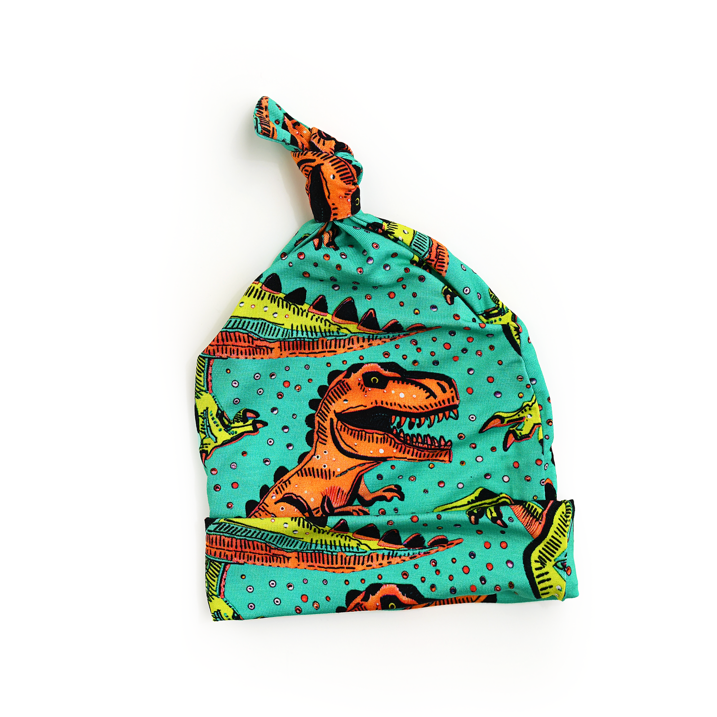 Drew Dino Newborn Knot Hat – Soft Bamboo Baby Hat