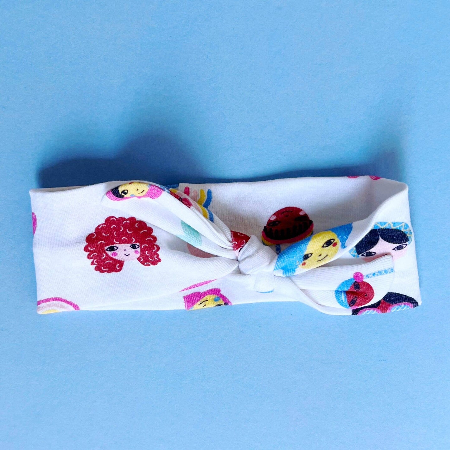 Organic Cotton Colorful “Girls” Knotted Baby Headband