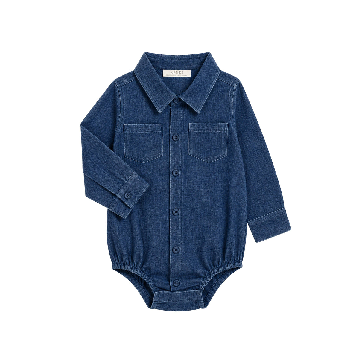 Flint Chambray Collared Bodysuit