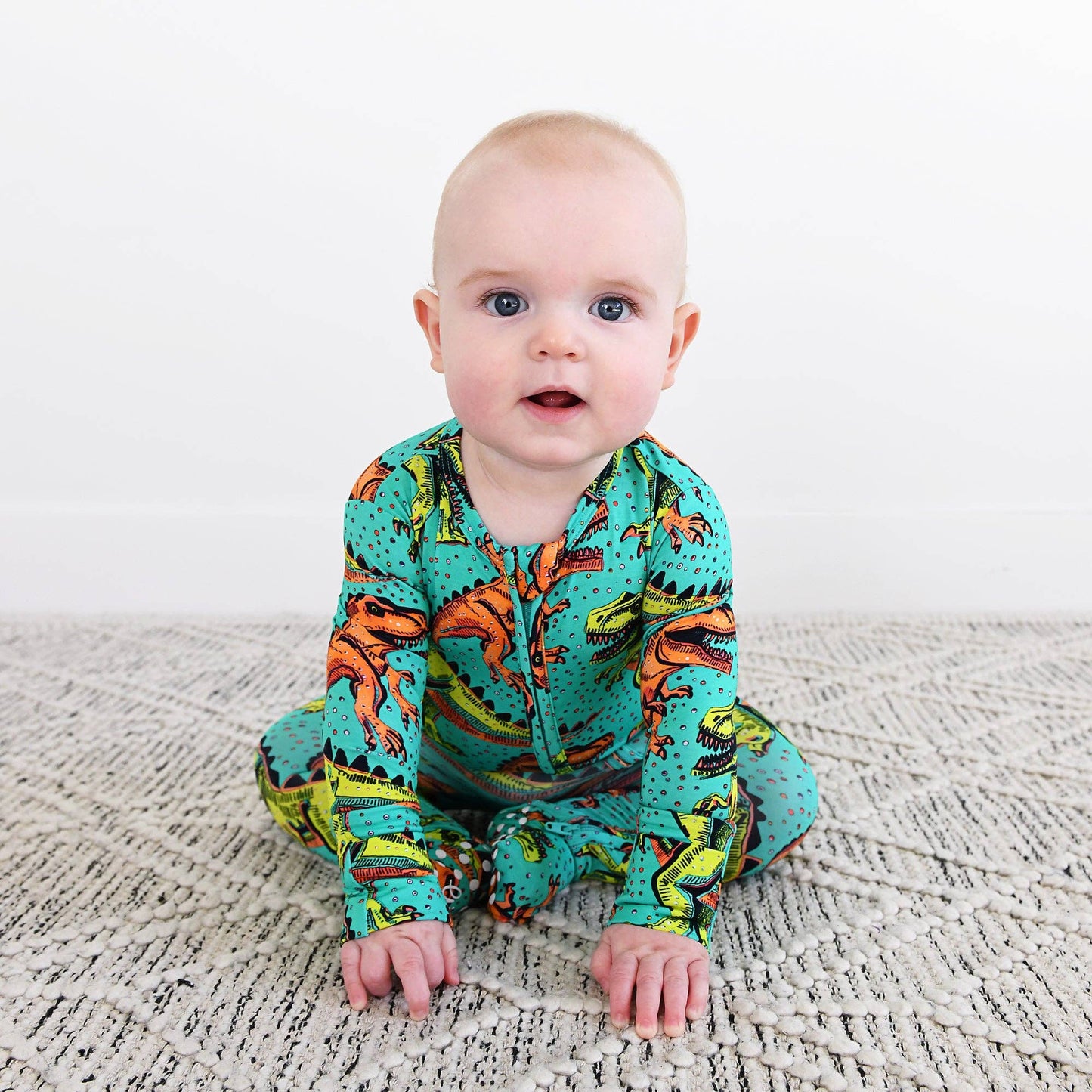 Drew Dino ZIP Bamboo Sleepies Little Baby Two Way Zip: 6-12m