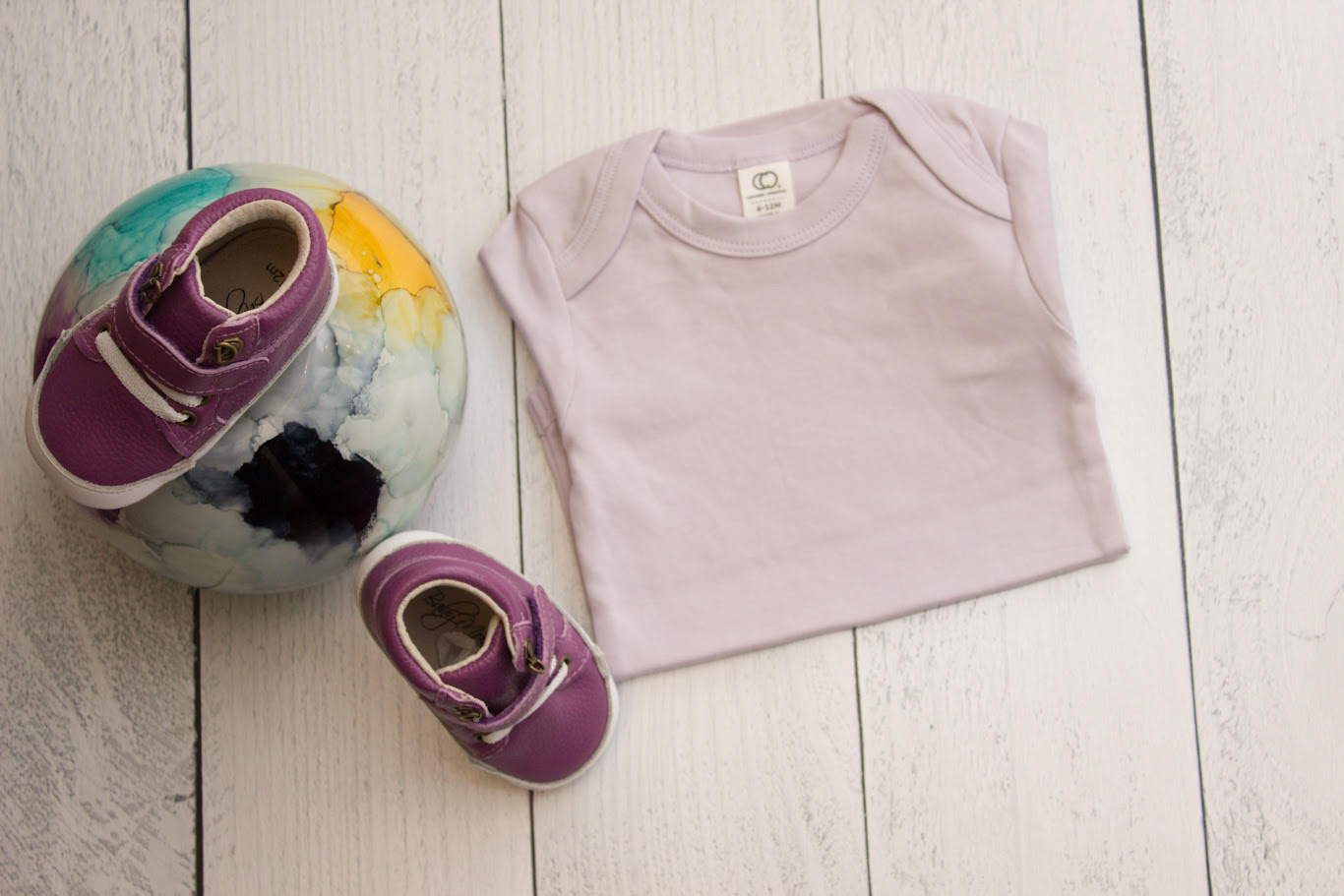 Purple Leather Sneakers