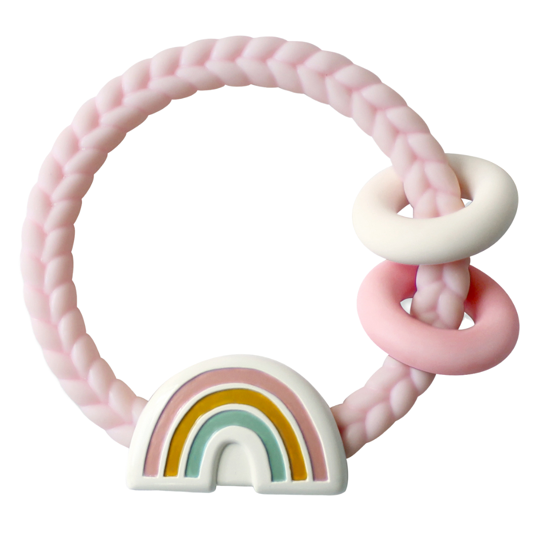 Rainbow Silicone Teether Rattle