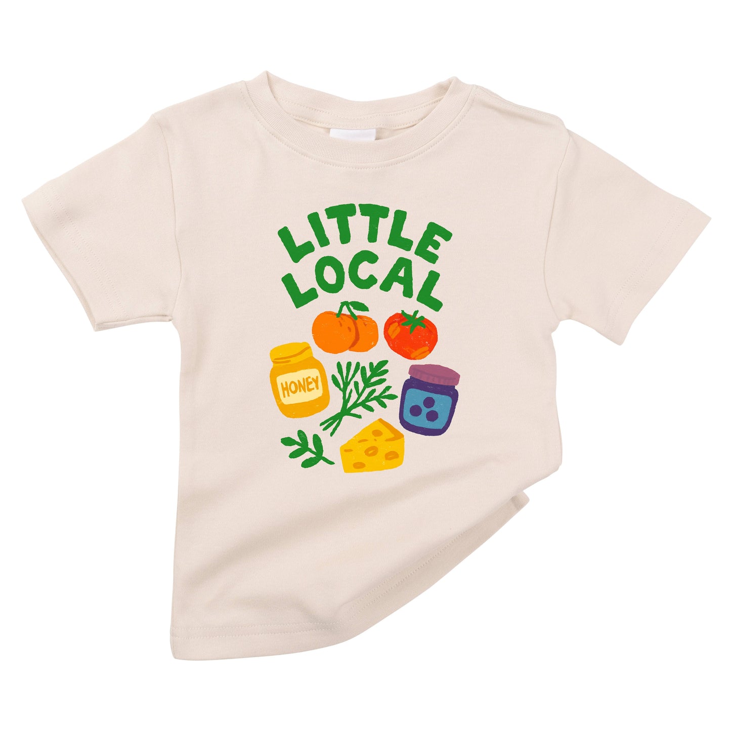 Local Farmer's Market Product Kids Tween Summer Graphic Tee: Beige / 3-6M