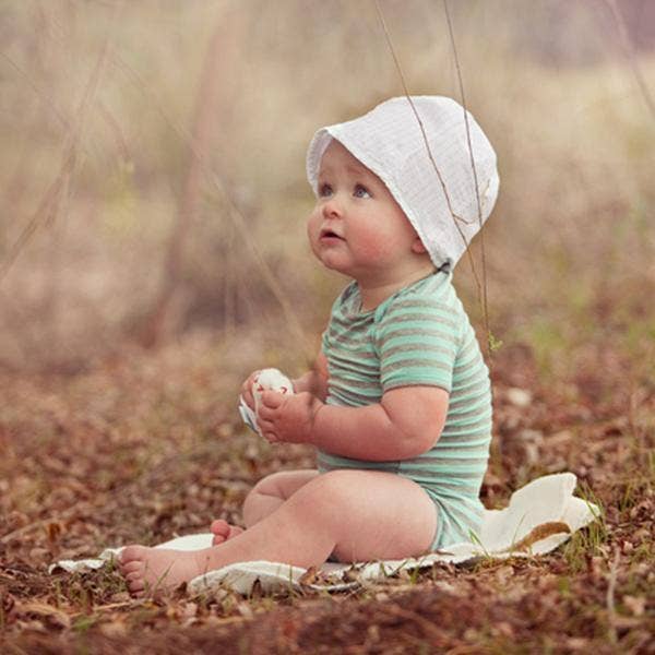 Organic Cotton Baby Baseball Rattle