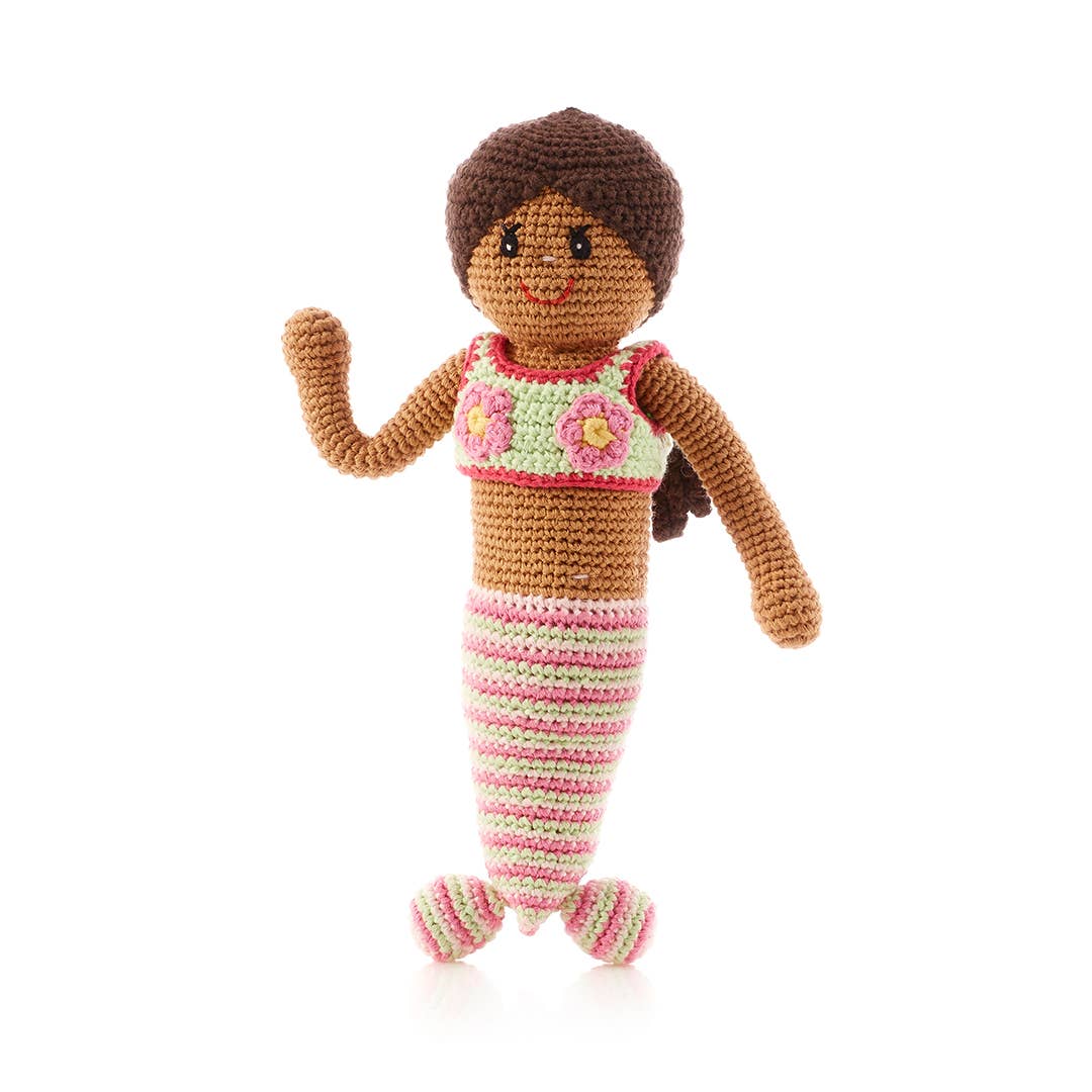 “Pretty in Pink” Handcrafted Mermaid Doll - Organic Cotton