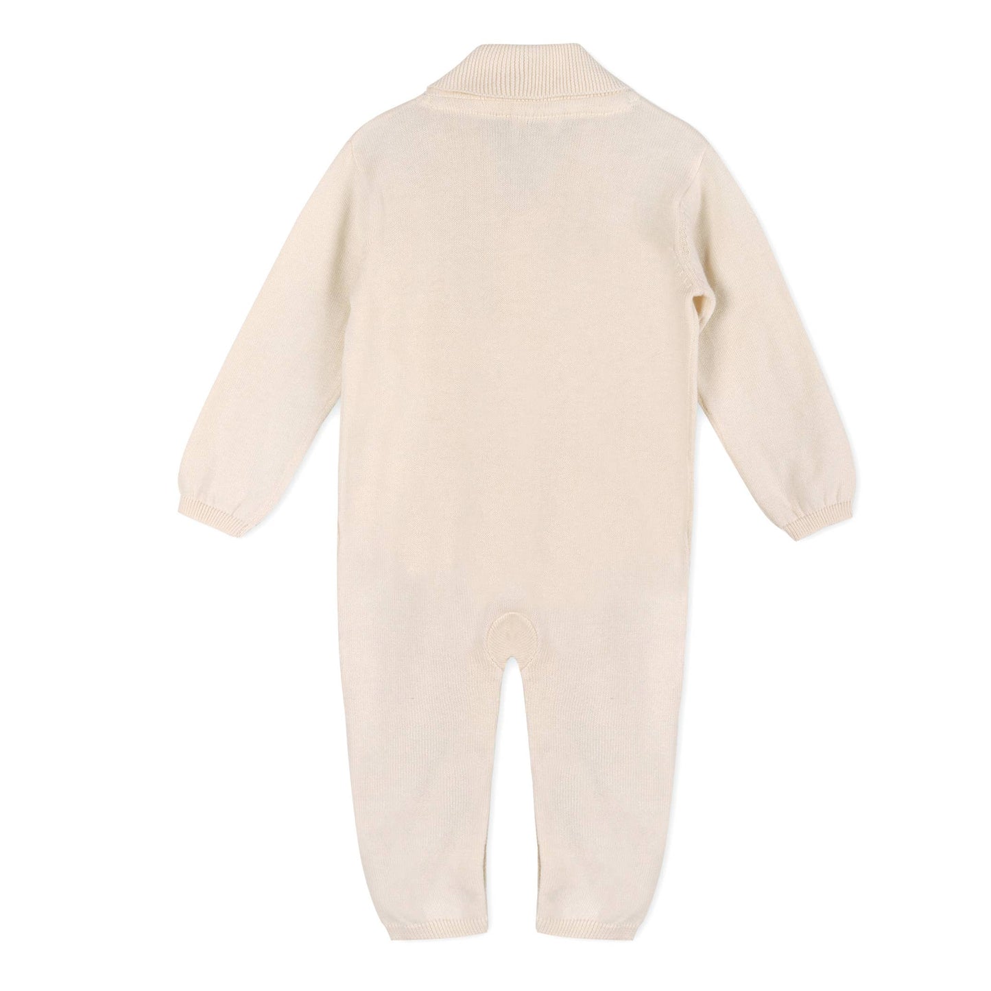 Milan Shawl Sweater Knit Baby Jumpsuit (Organic cotton): Grey / 6-12 Month
