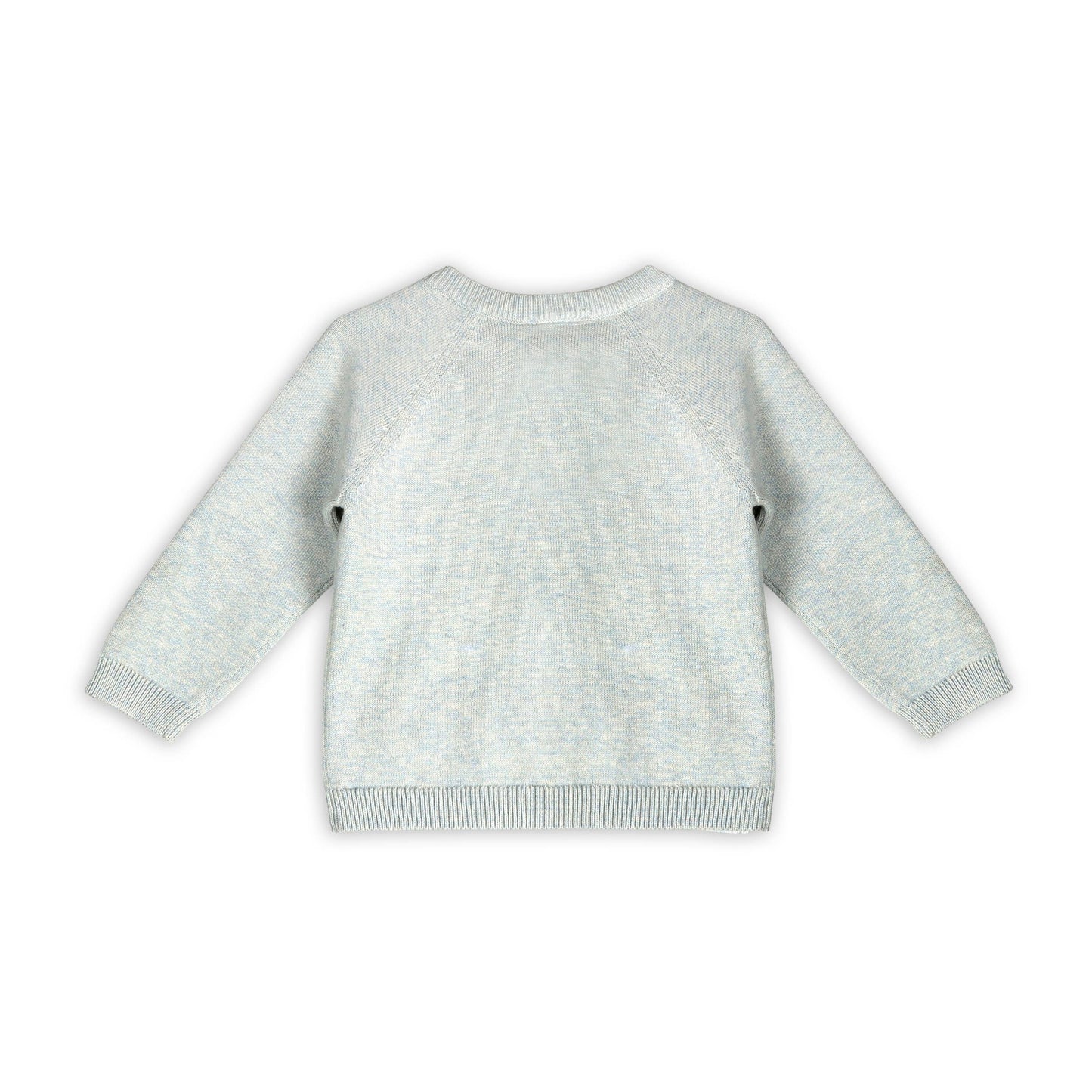 Construction Truck Embroidered Knit Baby Pullover & Pant SET: Blue Heather / 6-12M