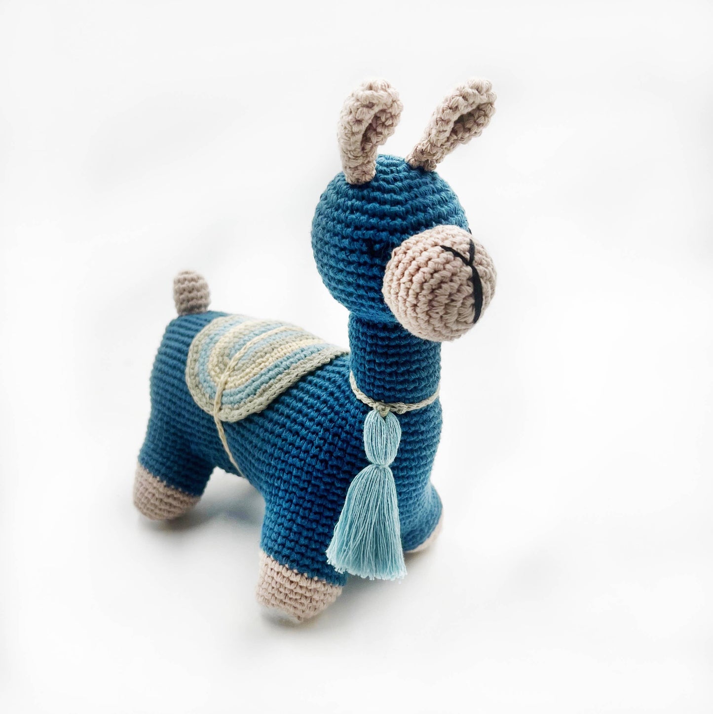 Handmade Cuddly Llama Plush Toy: Natural