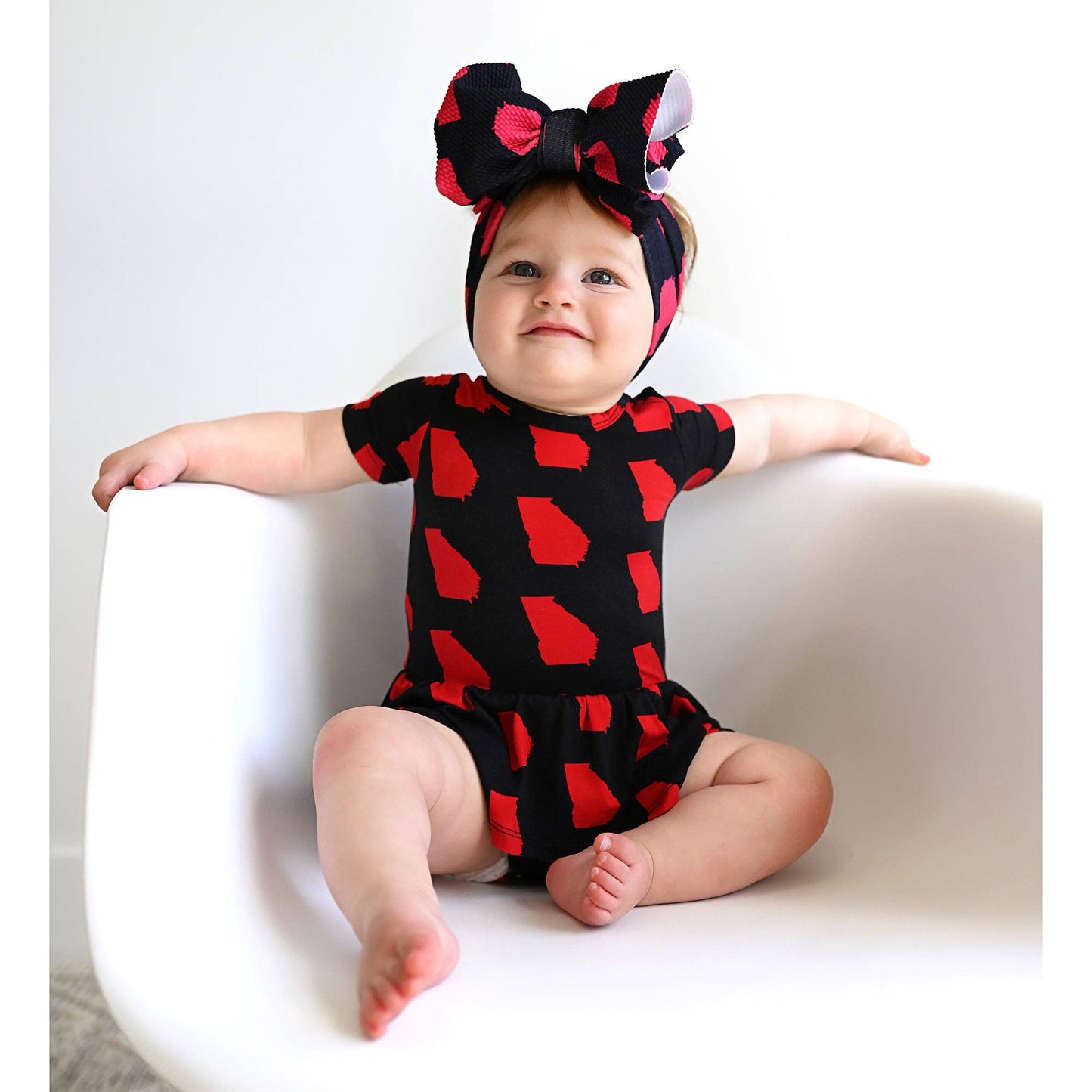 Georgia Bamboo Tutu Bodysuit – Black & Red | Baby & Toddler Girl