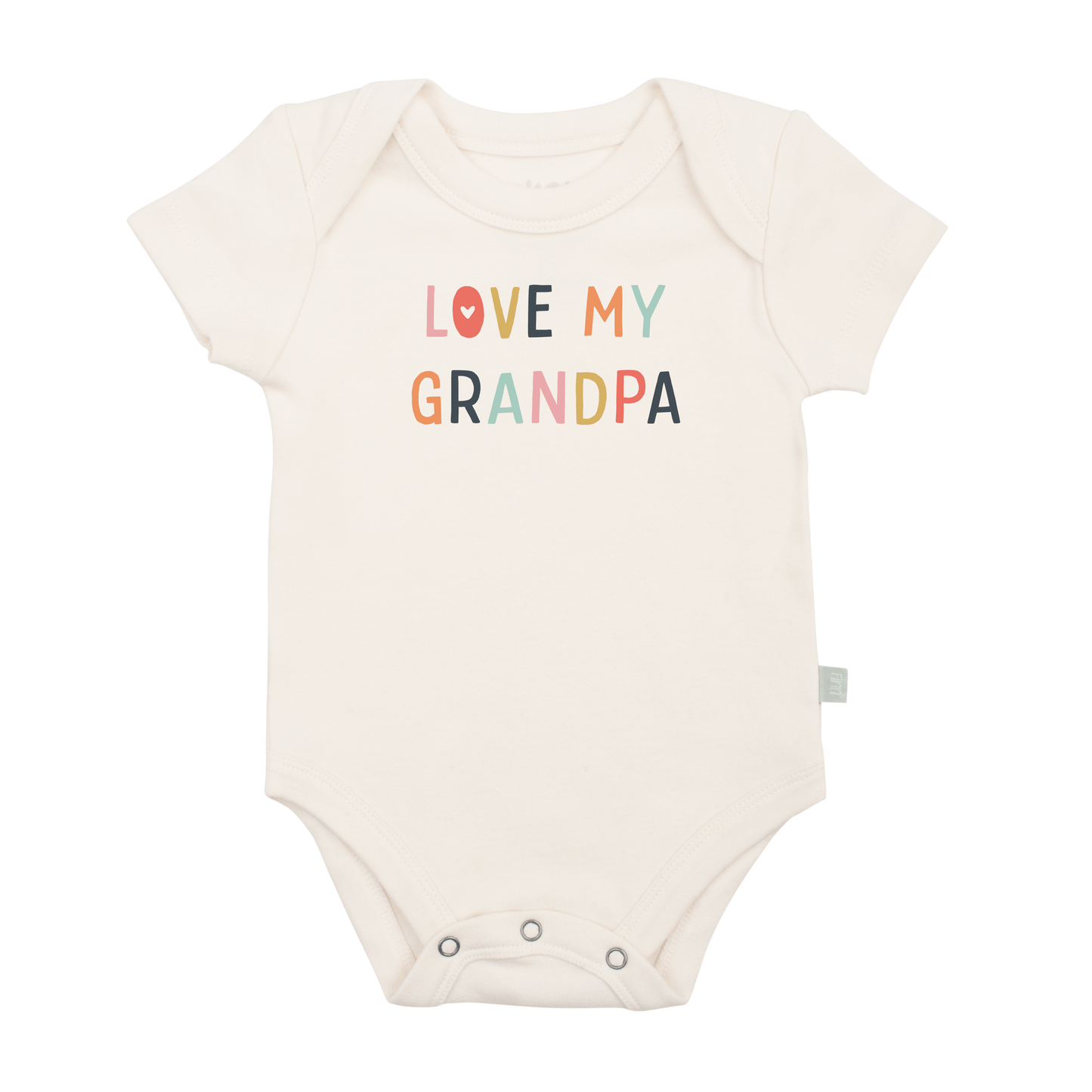 Love Grandpa Baby Bodysuit - 100% Organic Cotton Graphic Onesie
