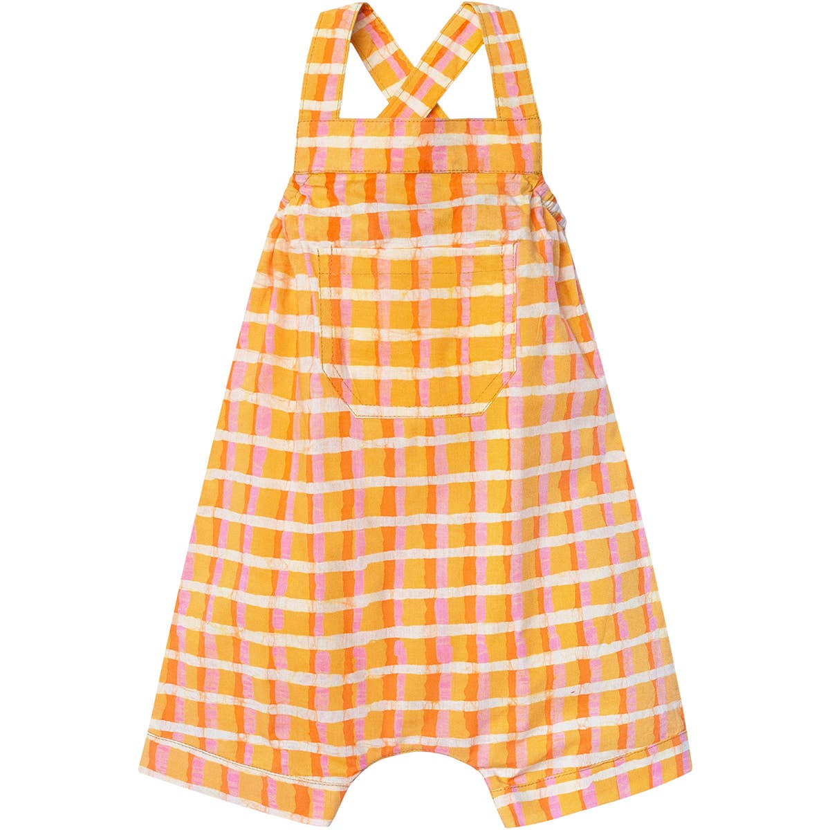 Babies: Romper: Plaid - Gold-Organic: 24M