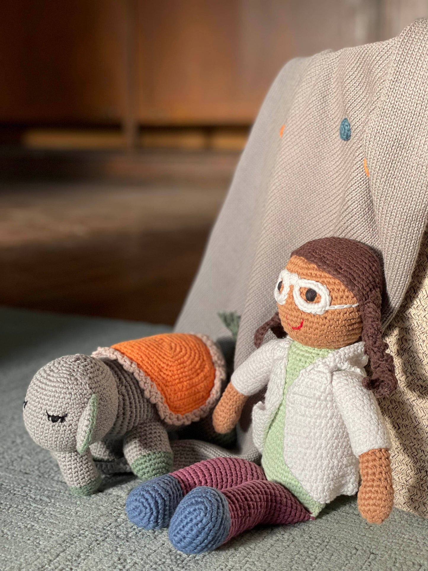 Handmade Organic Cotton Scientist Doll