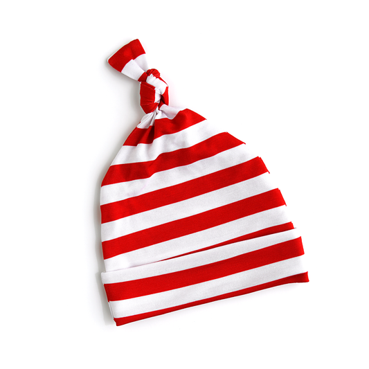 Bamboo Baby Accessories Knot Hat Newborn Red Stripe : Knot Hat
