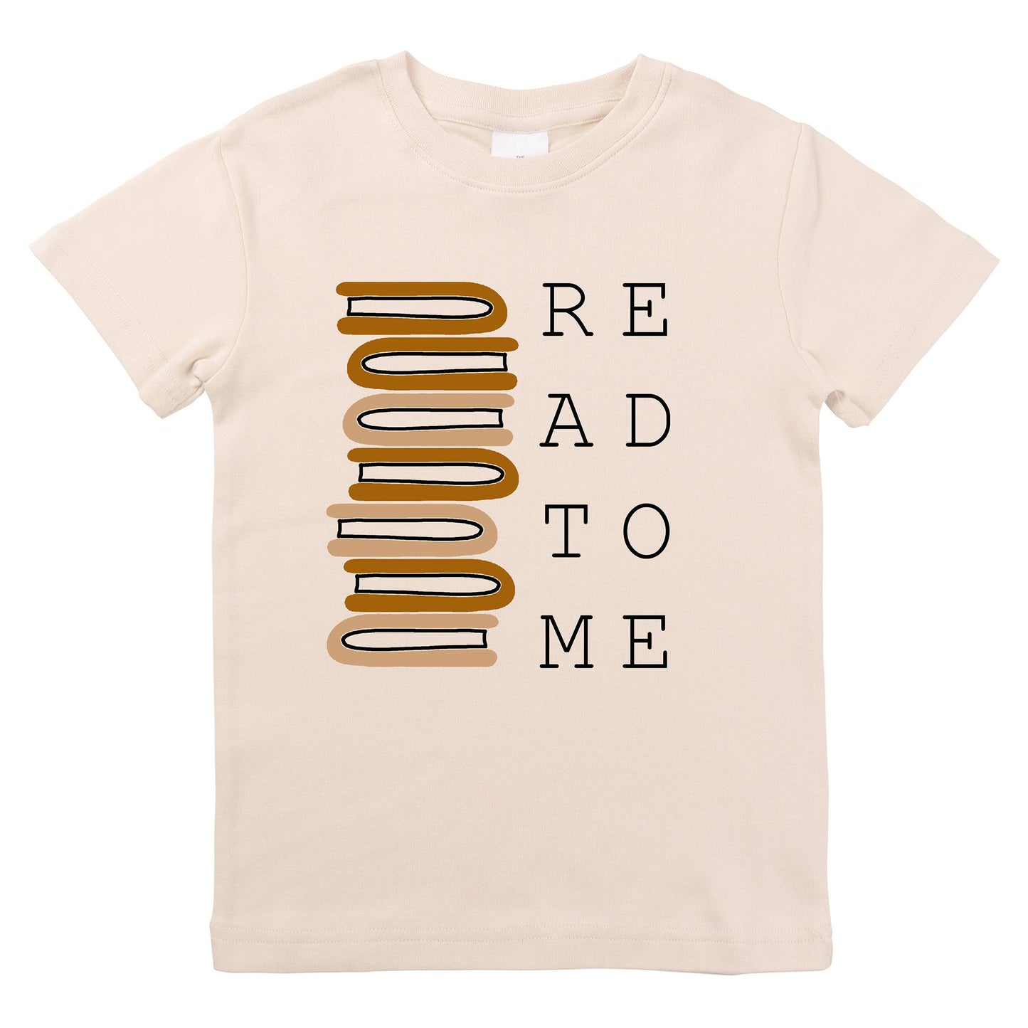 Read to Me Organic Cotton Baby Bodysuit and Toddler Shirt: Sand / 0-3 Months Bodysuit