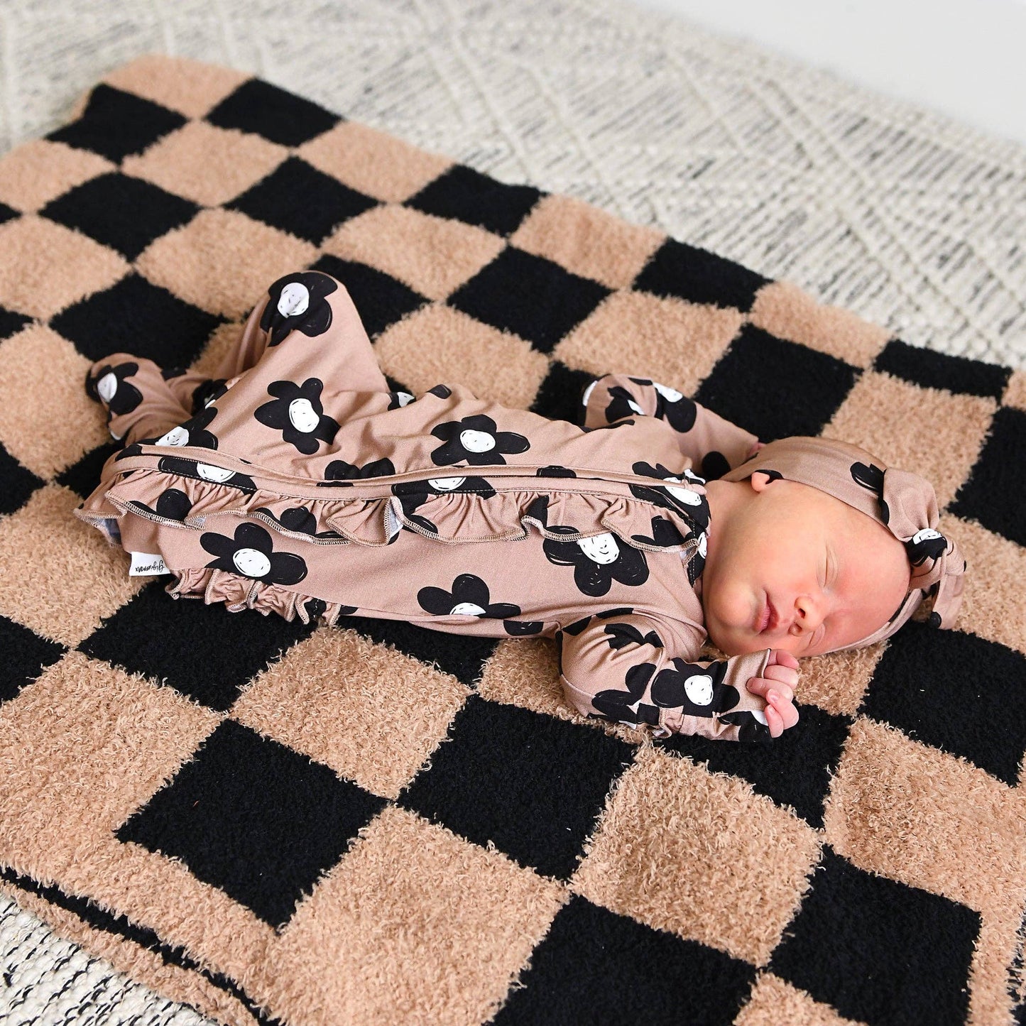 Floral Ruffle Bamboo Zip One-Piece – Baby Pajama