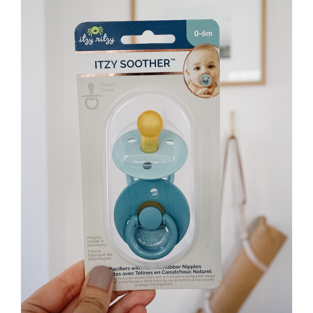Itzy Soother™ Natural Rubber Pacifier Set (2-Pack) – Blossom & Rosewood