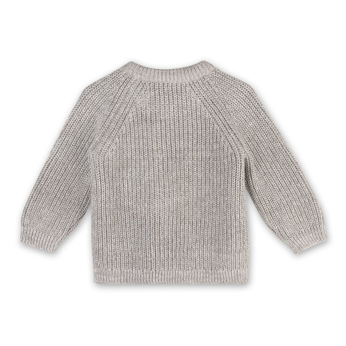 Organic Cotton Chunky Knit Baby Sweater – Dream Big Embroidery | Heather Grey