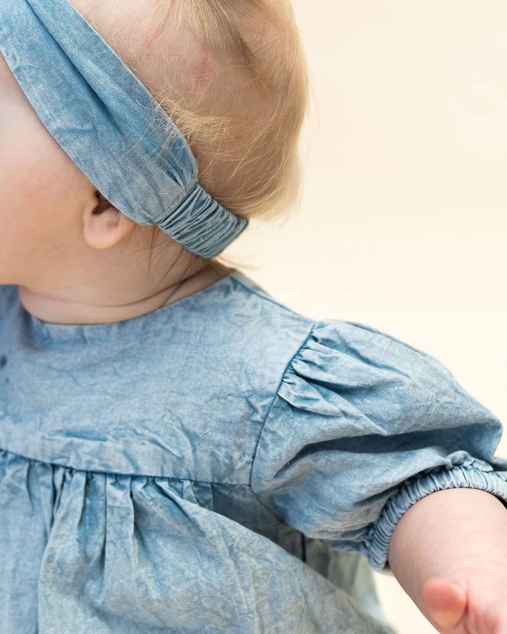 Aspen Organic Baby Romper | Hand-Dyed Soft Denim