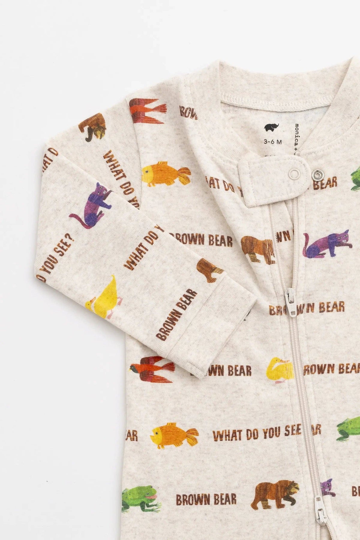 One-Piece Baby Pajamas_Eric Carle Brown Bear: Unisex / Eric Carle Brown Bear / 9-12m