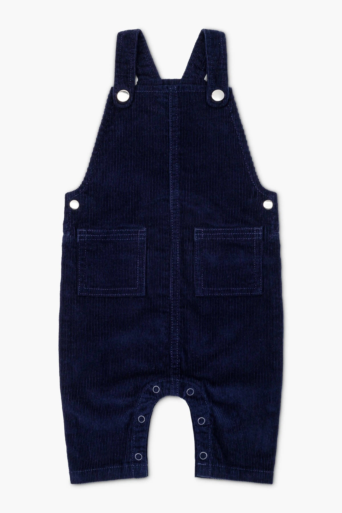 Back to School Kids & Toddler Corduroy Overalls_Navy: Boy / Navy / 12-18m