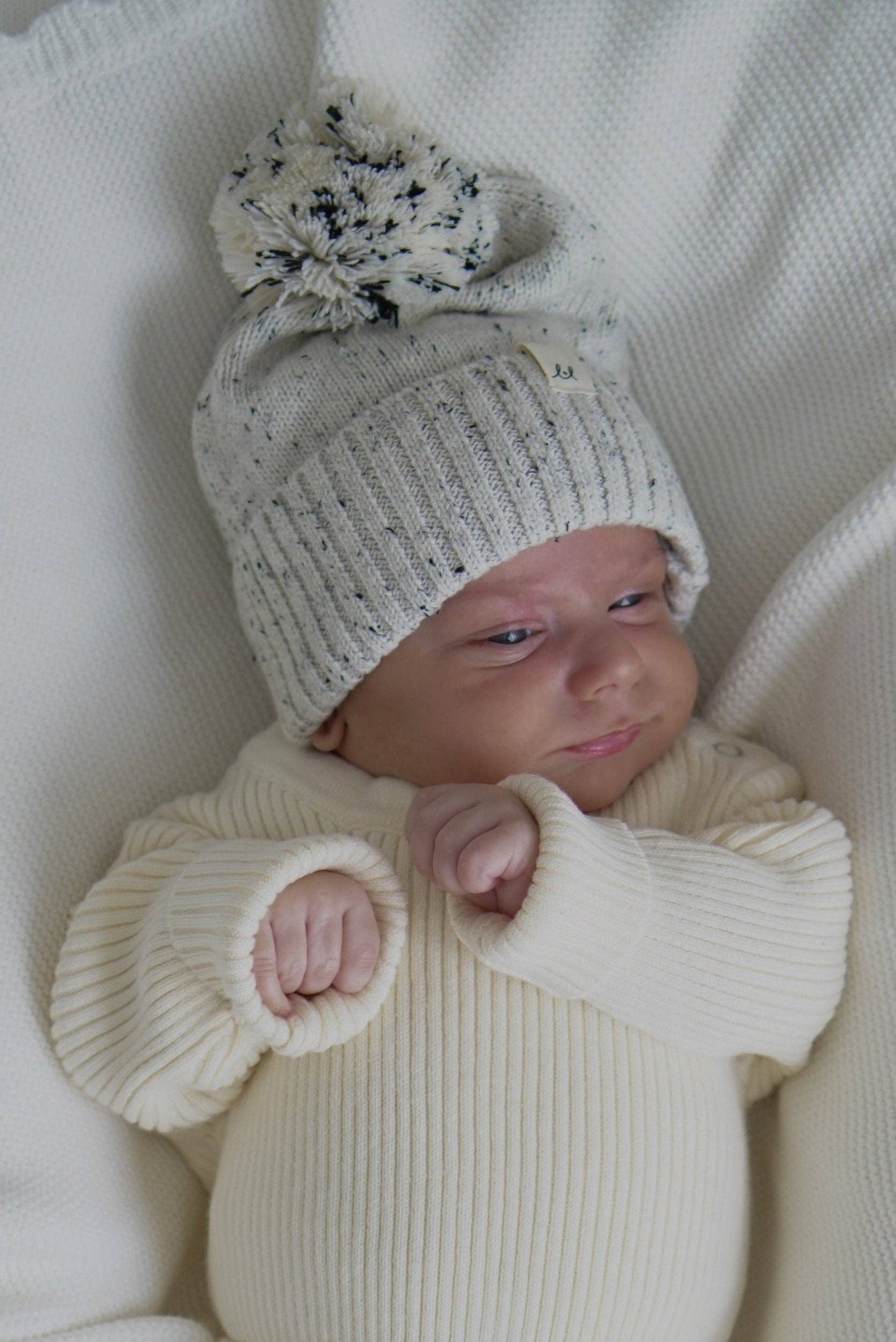 Organic Cotton Baby Rib Leggings – Cream