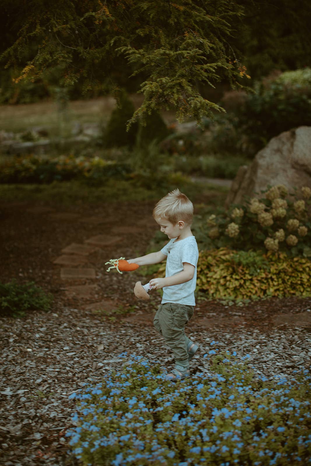 Handmade Springtime Baby Carrot Rattle – Organic Cotton Toy