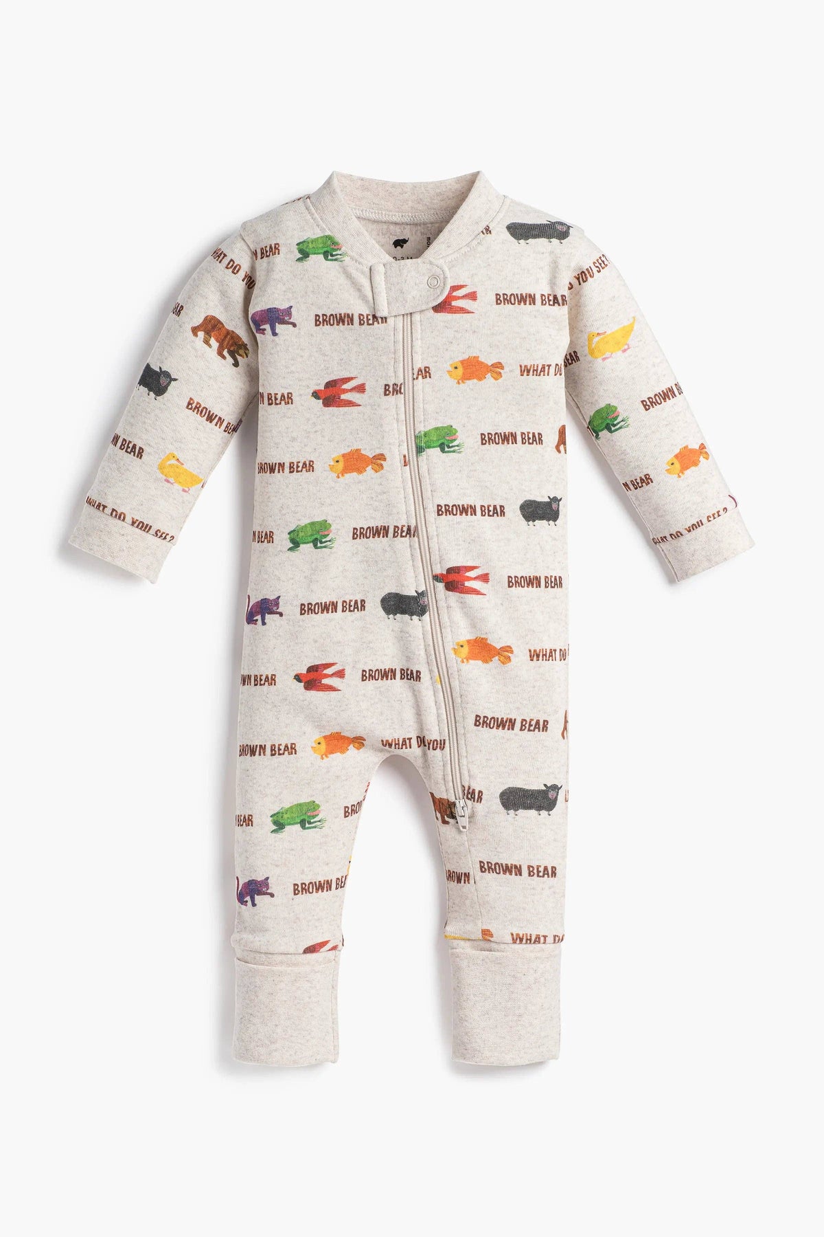 One-Piece Baby Pajamas_Eric Carle Brown Bear: Unisex / Eric Carle Brown Bear / 9-12m