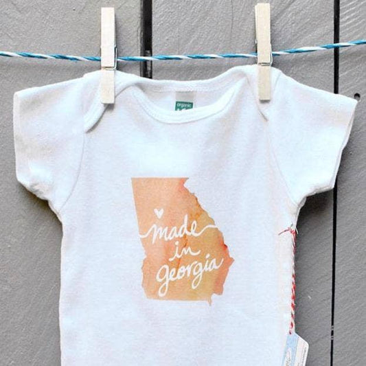 Made In Georgia Organic Cotton Baby Onesie