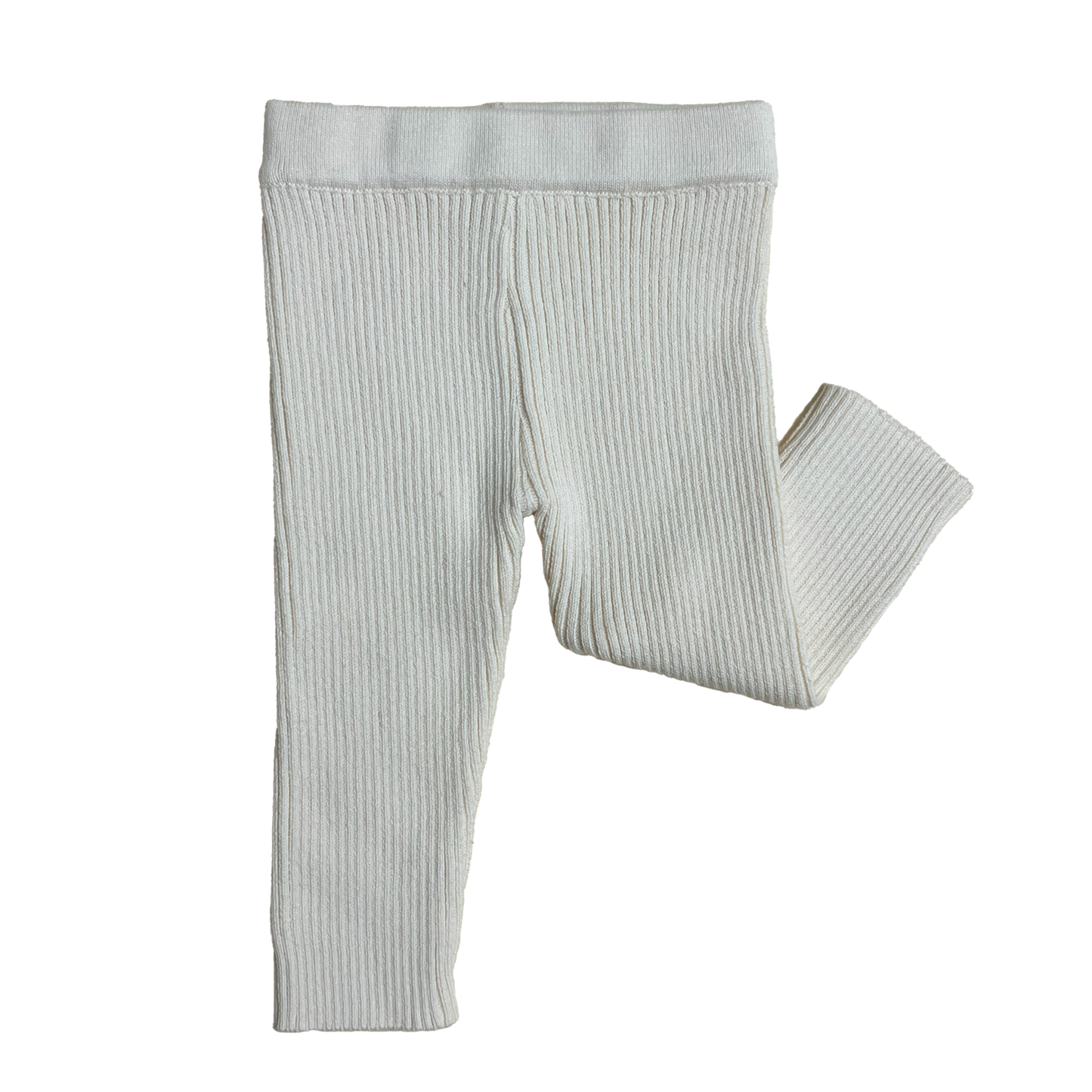 Organic Cotton Baby Rib Leggings – Cream