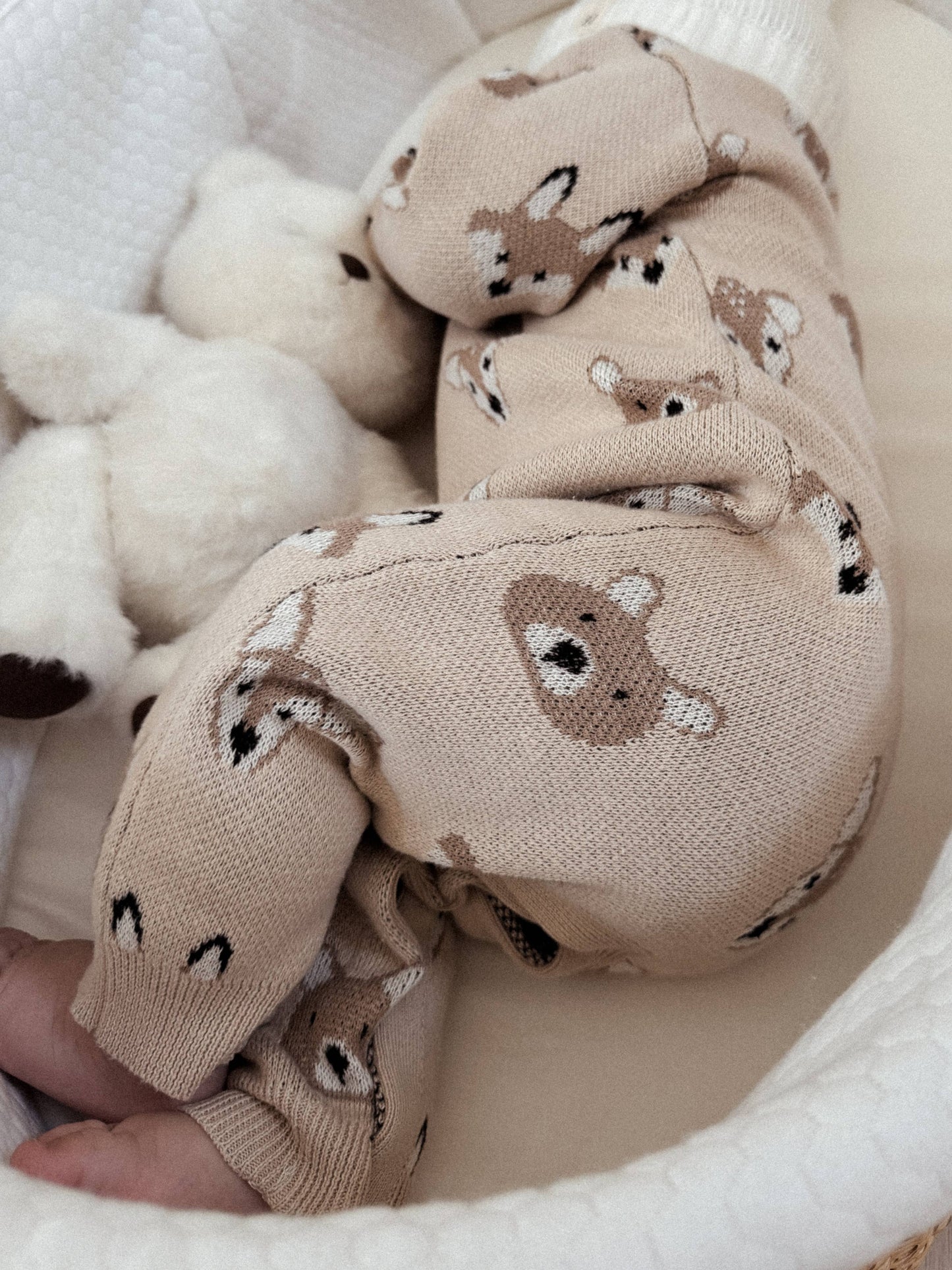 Woodland Jacquard Organic Baby Jumpsuit