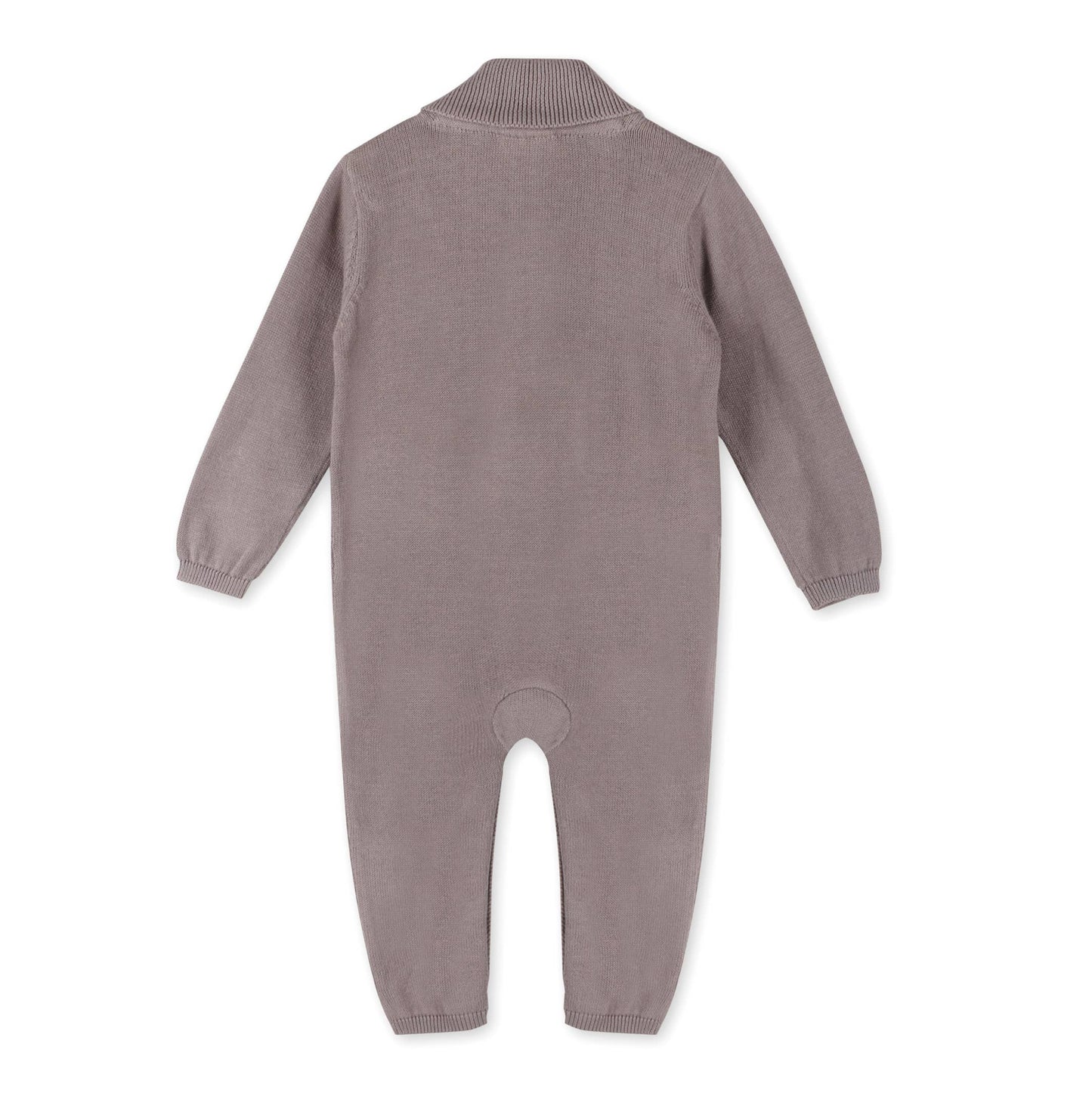 Milan Shawl Sweater Knit Baby Jumpsuit (Organic cotton): Grey / 12-18 Month