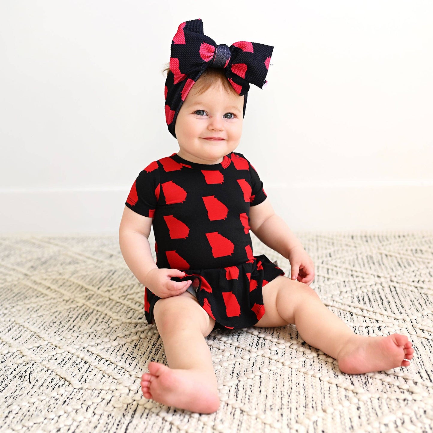 Georgia Bamboo Tutu Bodysuit – Black & Red | Baby & Toddler Girl