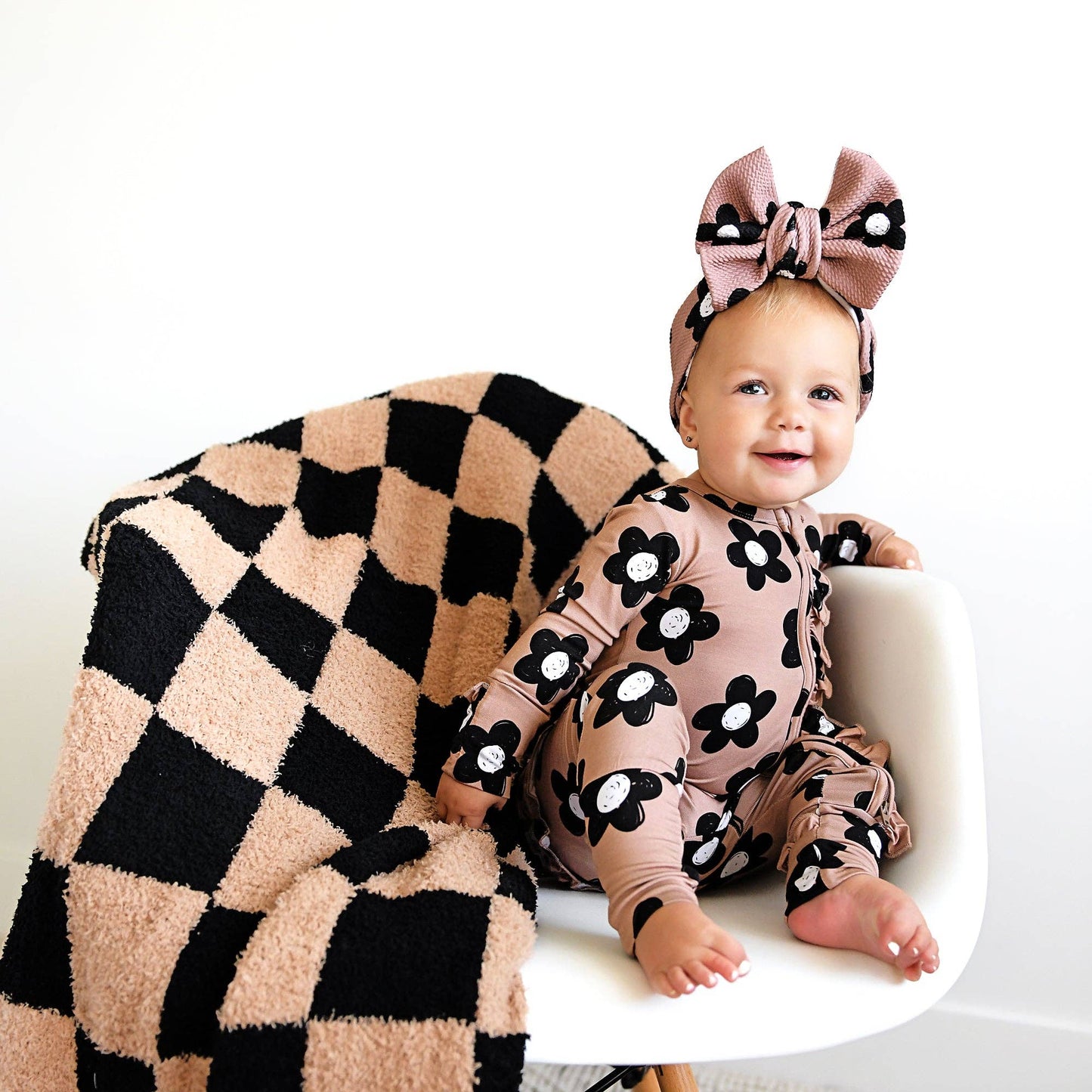 Floral Ruffle Bamboo Zip One-Piece – Baby Pajama