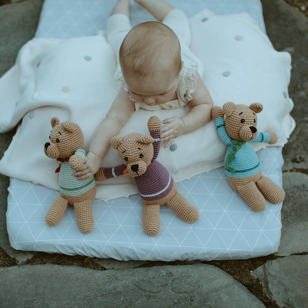 Velvety Teddy Bears – Gift-Ready Plush |Teal, Blue & Purple: Soft Purple