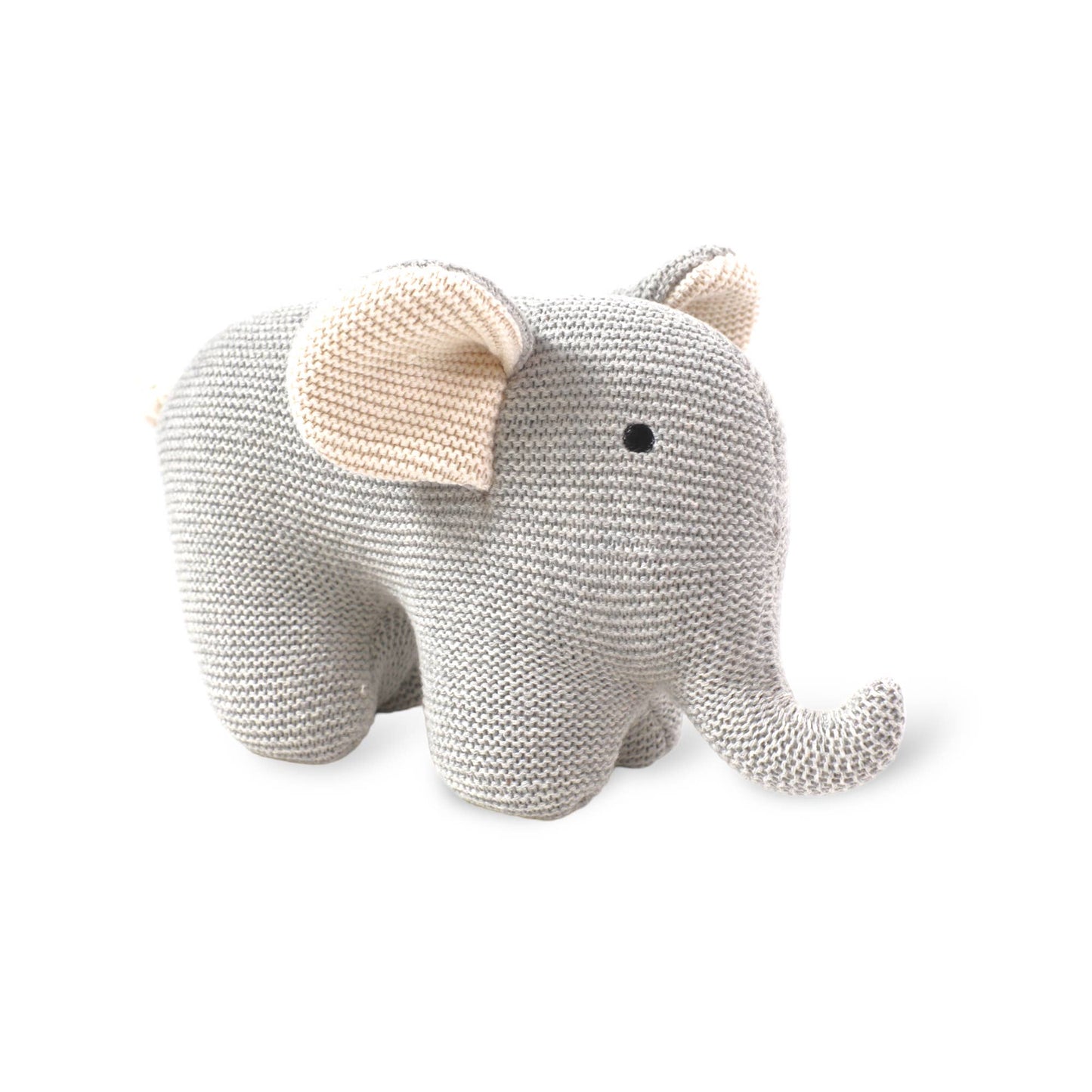 Elephant Organic Cotton Knit Stuffed Animal – Soft Baby Toy