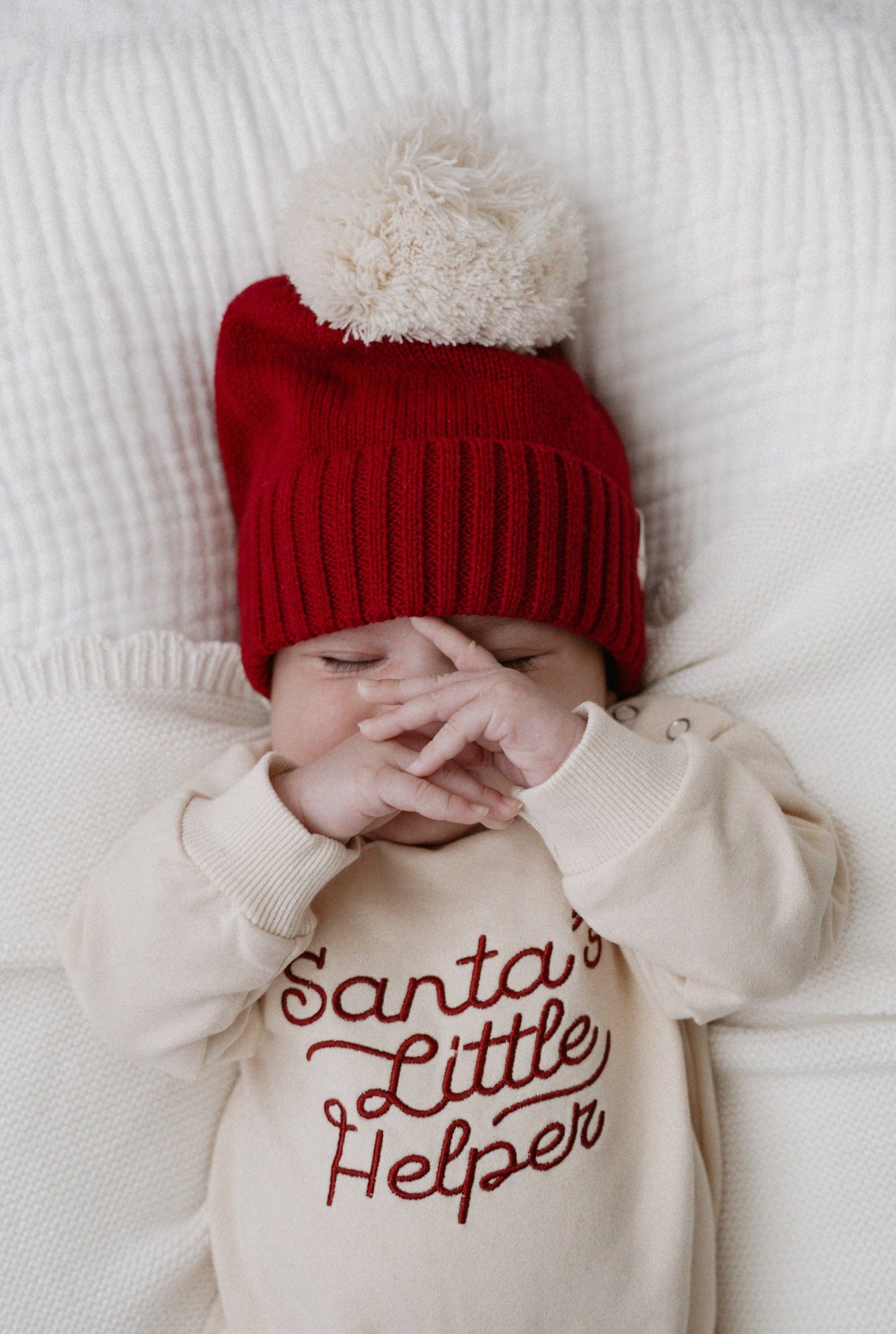 Organic Cotton Baby Pom Beanie – Holly