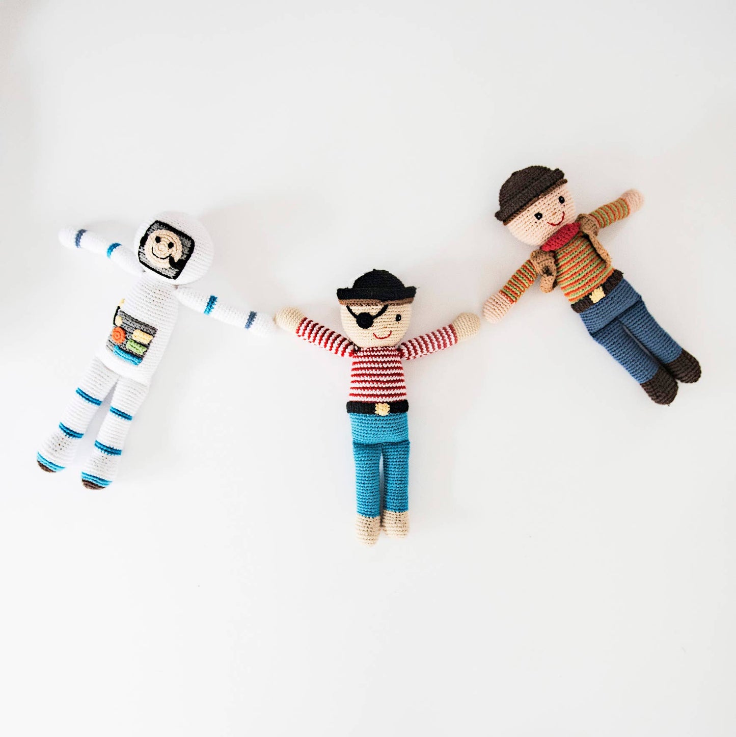 Crochet Pirate Doll | Organic Cotton Toy for Imaginative Play & Storytelling