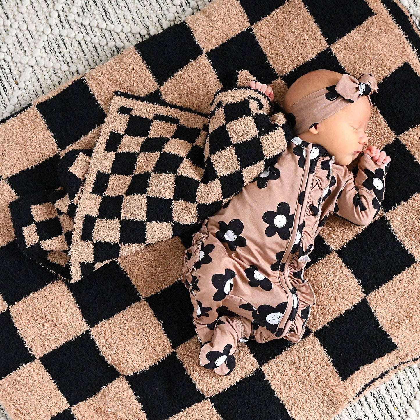 Floral Ruffle Bamboo Zip One-Piece – Baby Pajama