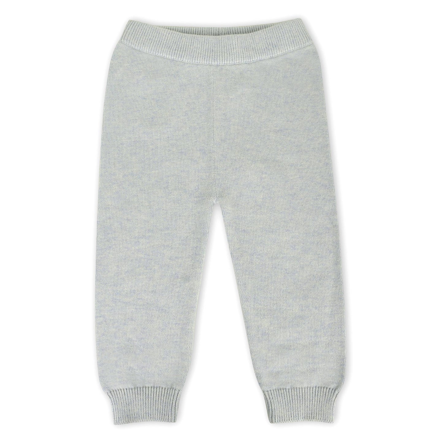 Sweater Knit Baby Legging Pants with Back Pocket – 100% Organic Cotton in Heather Grey