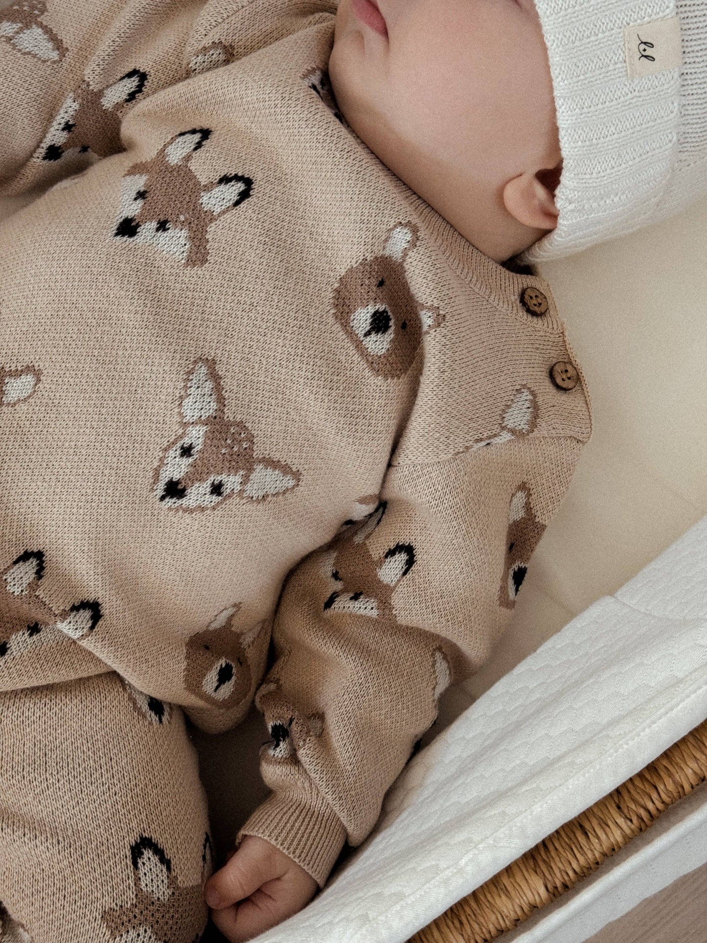 Woodland Jacquard Organic Baby Jumpsuit