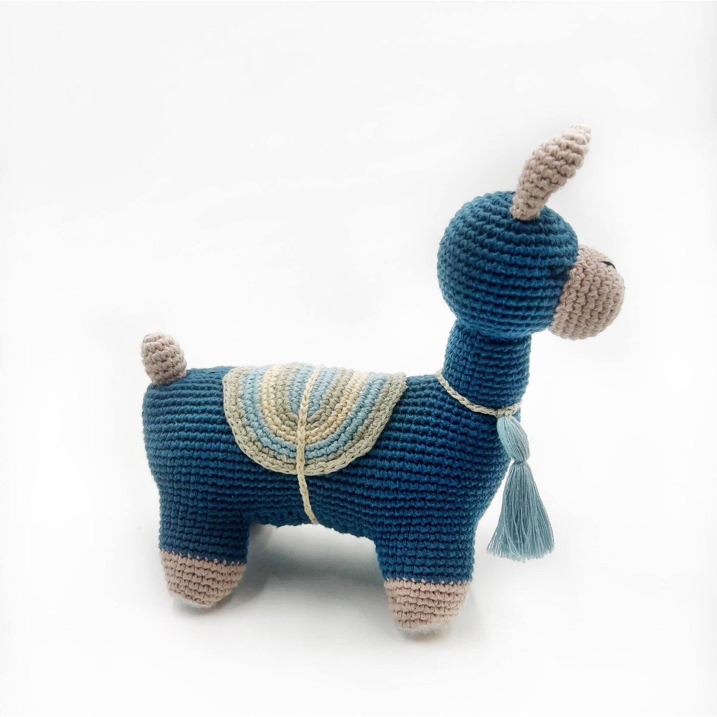 Handmade Cuddly Llama Plush Toy: Natural