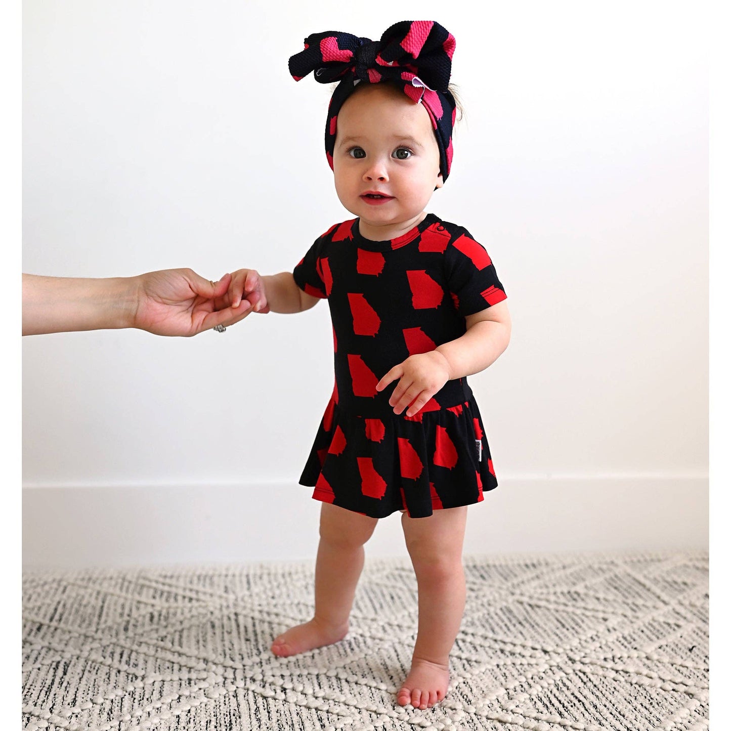 Georgia Bamboo Tutu Bodysuit – Black & Red | Baby & Toddler Girl