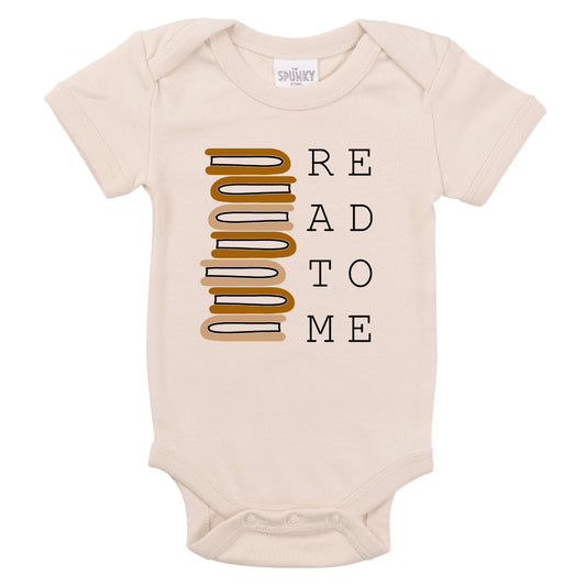 Read to Me Organic Cotton Baby Bodysuit and Toddler Shirt: Sand / 6-12 Months Bodysuit