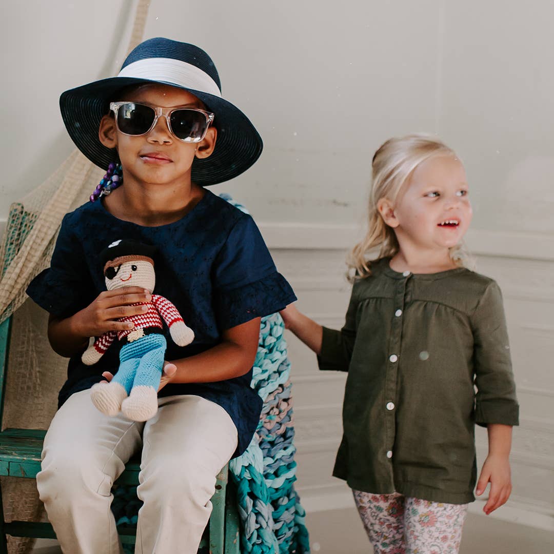 Crochet Pirate Doll | Organic Cotton Toy for Imaginative Play & Storytelling