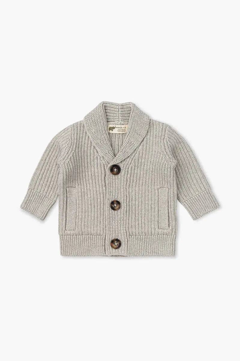Collegiate Cardigan_Heather Grey: Unisex / Heather Grey / 0-3m